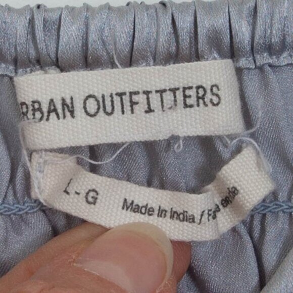 Urban Outfitters Womens Satin Smocked Babydoll Cami Tank Top Size L Y2K Grunge - Picture 7 of 10